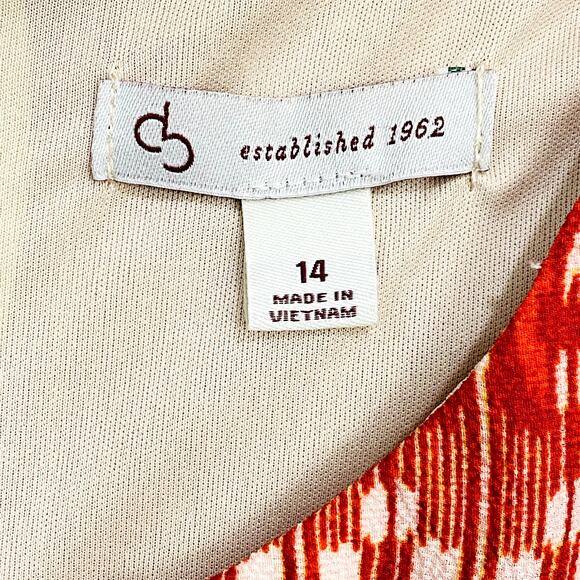 Established 1962 Sun Dress Womens Size 14 Orange Sleeveless A-Line Embroidered - Picture 6 of 14